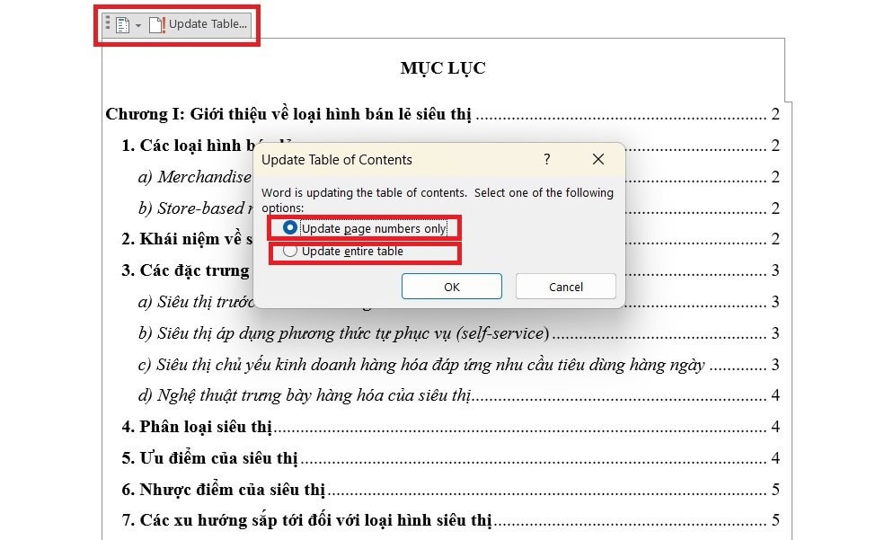 Hướng dẫn làm mục lục trong Word đơn giản nhất