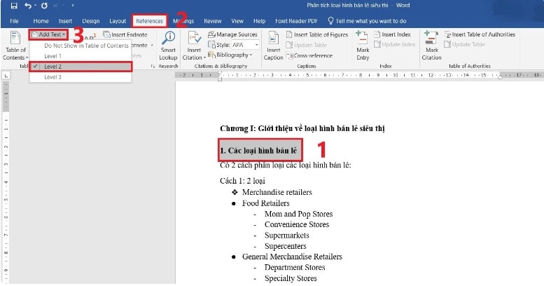 Cách làm mục lục trong Word 2013, 2010, 2016, 2019