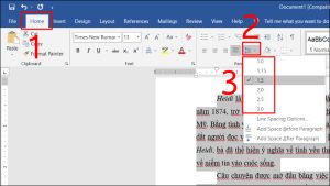 Hướng dẫn cách giãn dòng trong Word 2019