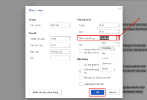 Giãn dòng trong Word Office 365