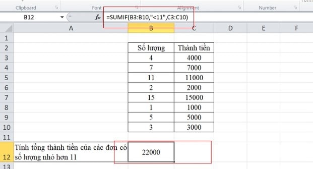 07+ cách dùng hàm SUMIF đơn giản