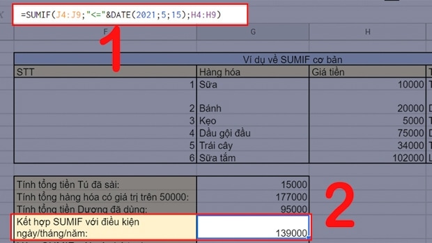 07+ cách dùng hàm SUMIF đơn giản