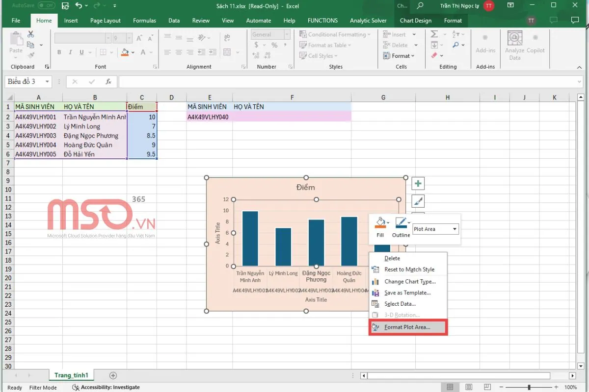 Hướng dẫn cách tùy chỉnh biểu đồ trong Excel dễ dàng