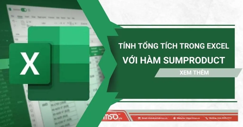 tính tổng tích excel hàm sumproduct
