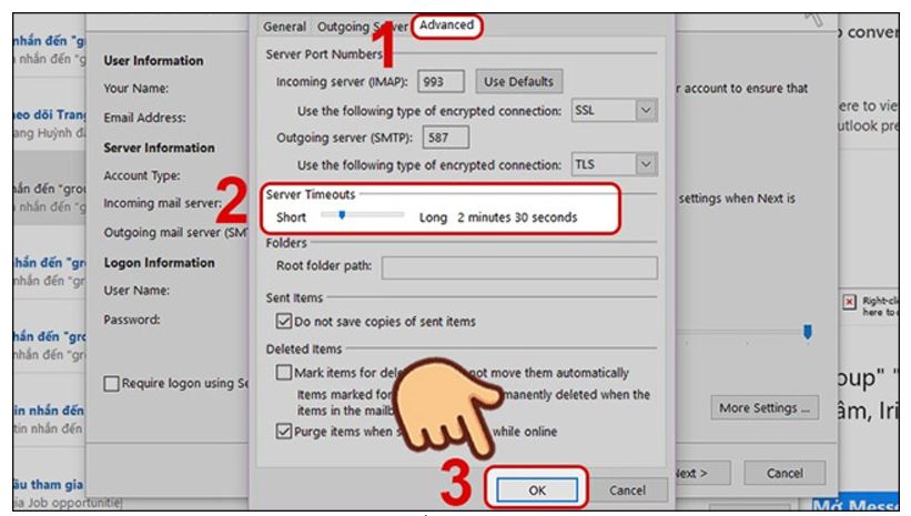 Hoàn tất sửa lỗi Outlook nhận mail 2 lần