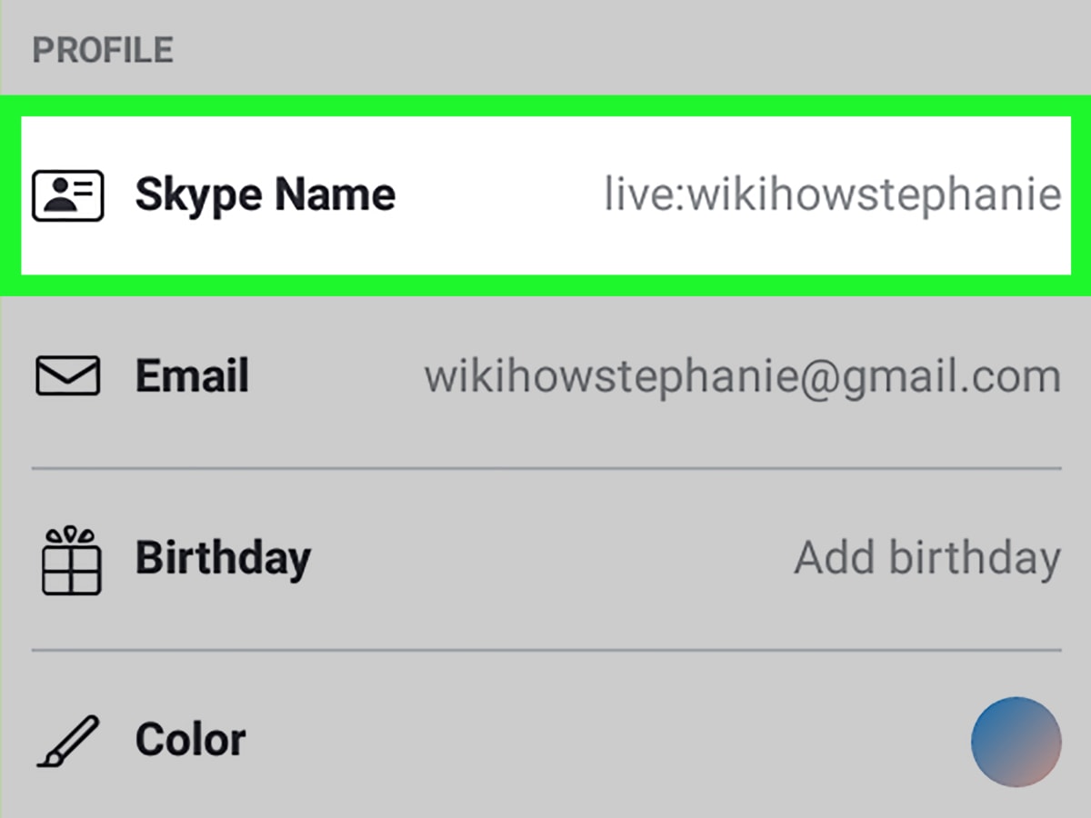 skype name