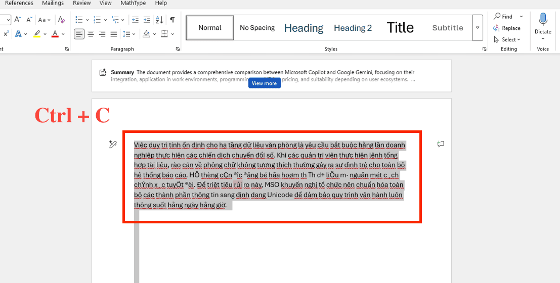 Cách sửa lỗi font chữ trong Word bằng Unikey