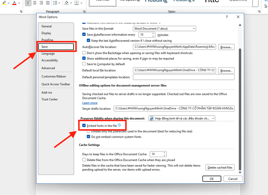 Mẹo khắc phục lỗi font chữ trong Word triệt để bằng kỹ thuật nhúng font