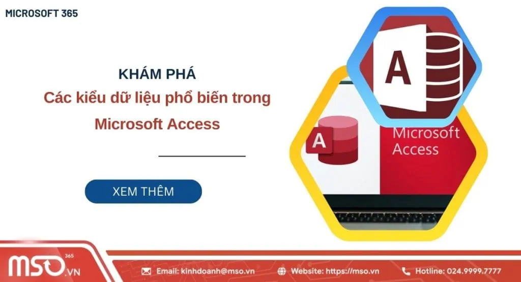 Các kiểu dữ liệu trong Access