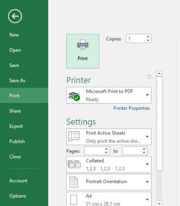 Cách in excel vừa trang giấy a4