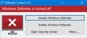 Disable Windows Defender