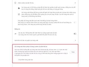 Thêm trường hợp ngoại lệ cho Google Drive