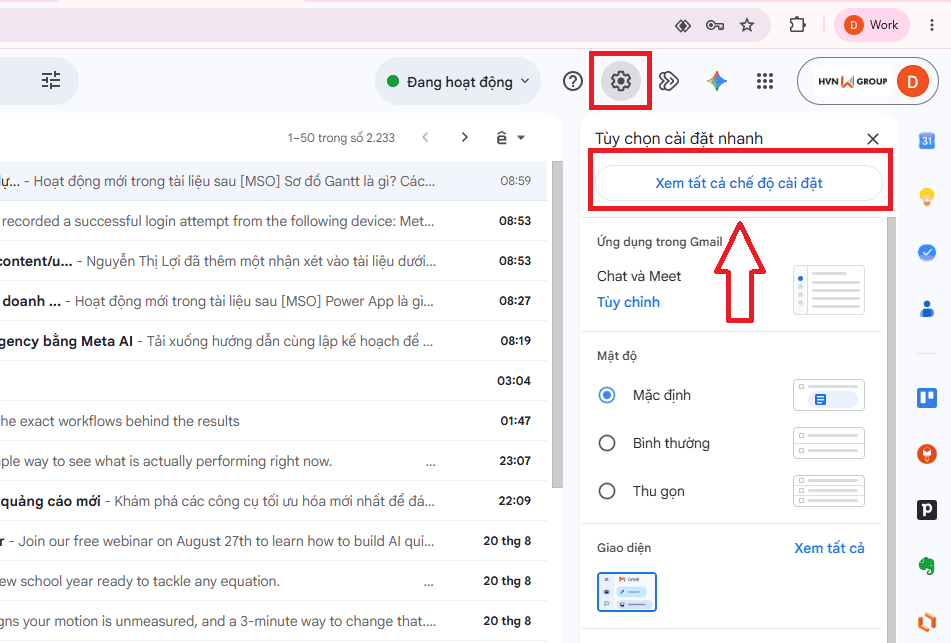 Chuyển tiếp email tự động trên Gmail