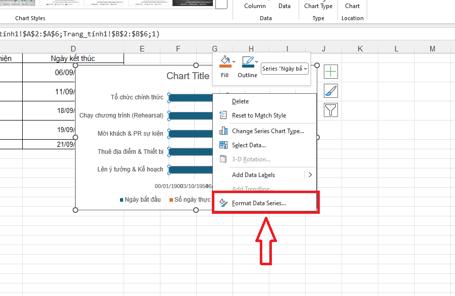 Vẽ sơ đồ Gantt trong Excel cơ bản