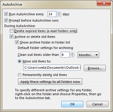 Hướng dẫn Archive email Outlook bằng tính năng Auto Archive