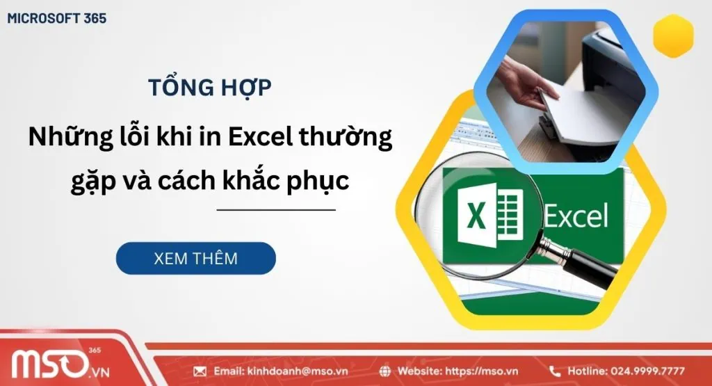 Những lỗi khi in Excel thường gặp nhất