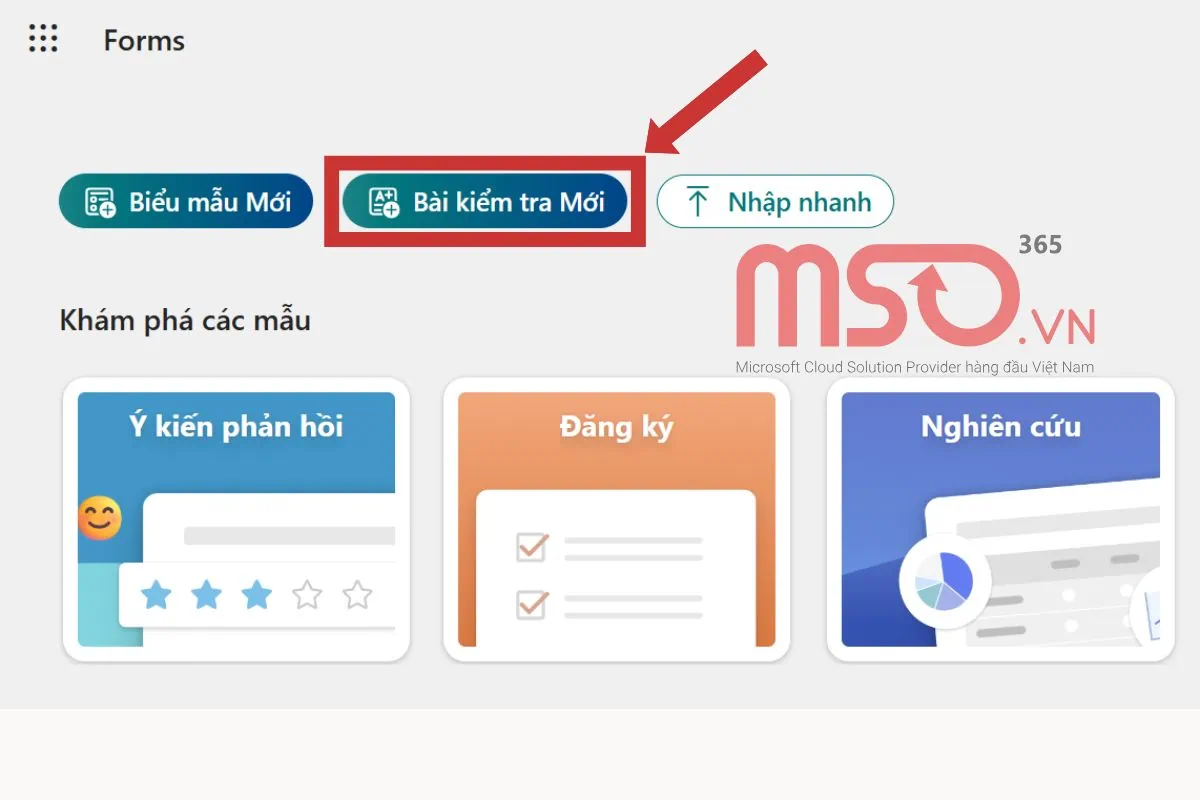 Hướng dẫn cách sử dụng Microsoft Forms