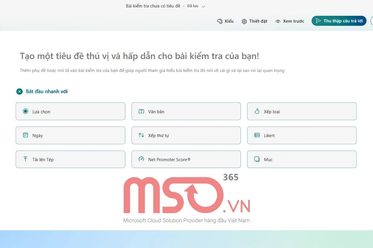 Hướng dẫn cách sử dụng Microsoft Forms