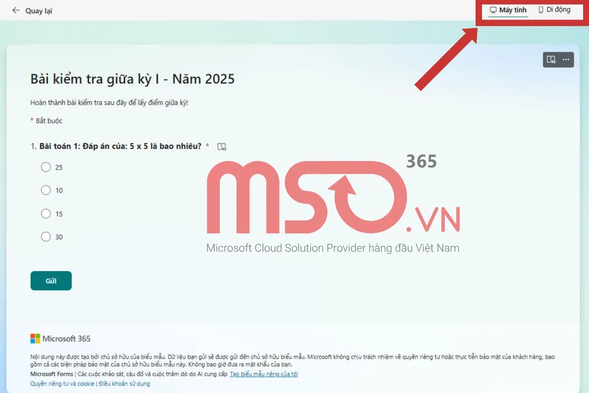 Hướng dẫn cách sử dụng Microsoft Forms