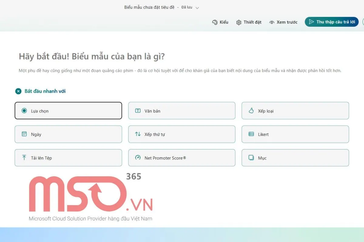 Hướng dẫn cách sử dụng Microsoft Forms