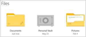 Chọn mục Personal Vault