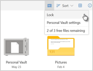 Khóa thư mục Personal Vault