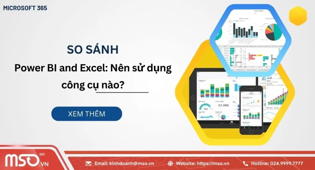 so sánh power bi và excel
