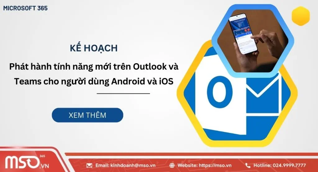 Tính năng mới trên outlook app