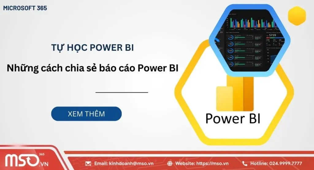 chia sẻ báo cáo power bi chi tiết