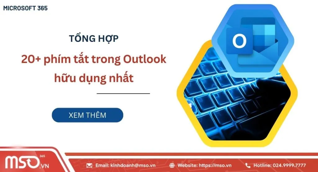 20 phím tắt trong outlook hữu dụng nhất năm