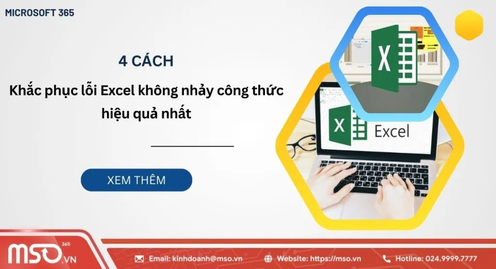 4 cách khắc phục lỗi excel không nhảy công thức