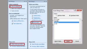 Cách làm Mail Merge bằng việc tạo danh sách mới