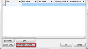 Chọn mục Customize Columns