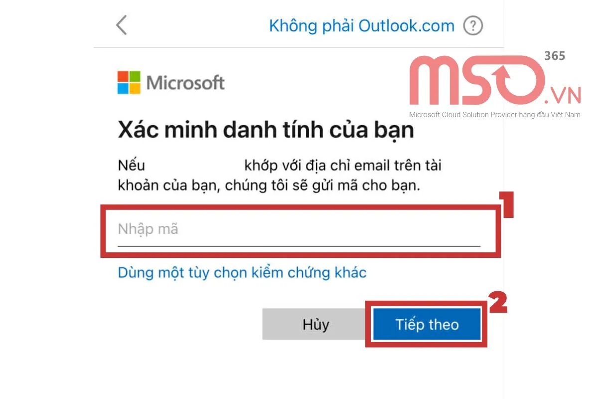 Cách thay đổi mật khẩu Outlook trên điện thoại