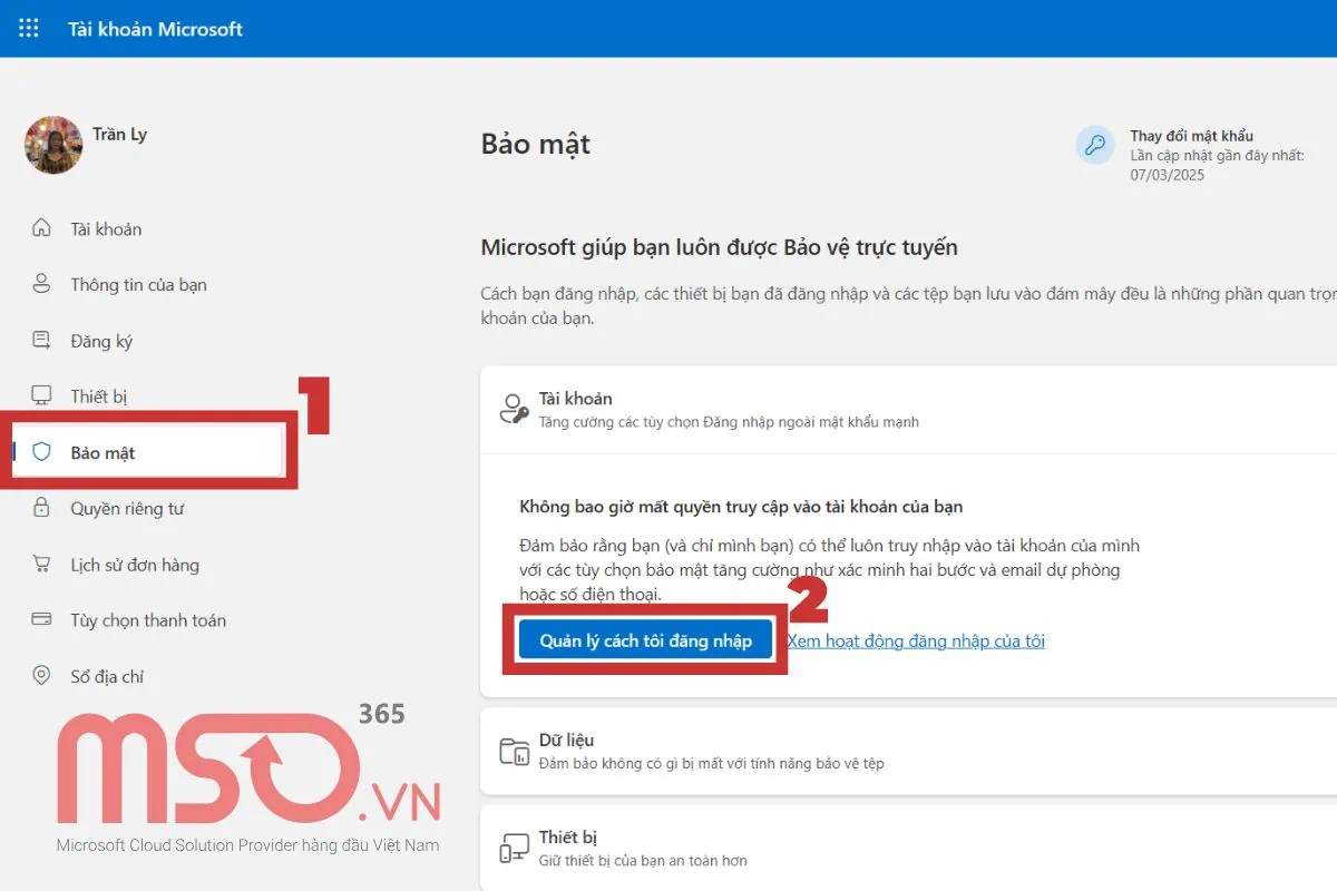 Cách đổi mật khẩu Outlook trên web outlook.com