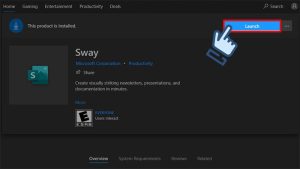 Mở ứng dụng Sway