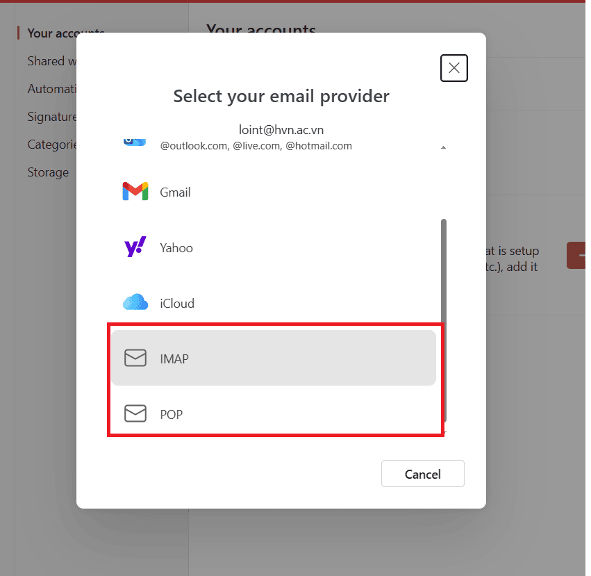 Cách cấu hình SMTP Microsoft Outlook (Office 365)