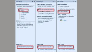 Tùy chọn định dạng Mail Merge