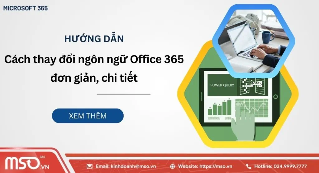 Hướng dẫn cách thay đổi ngôn ngữ Office 365