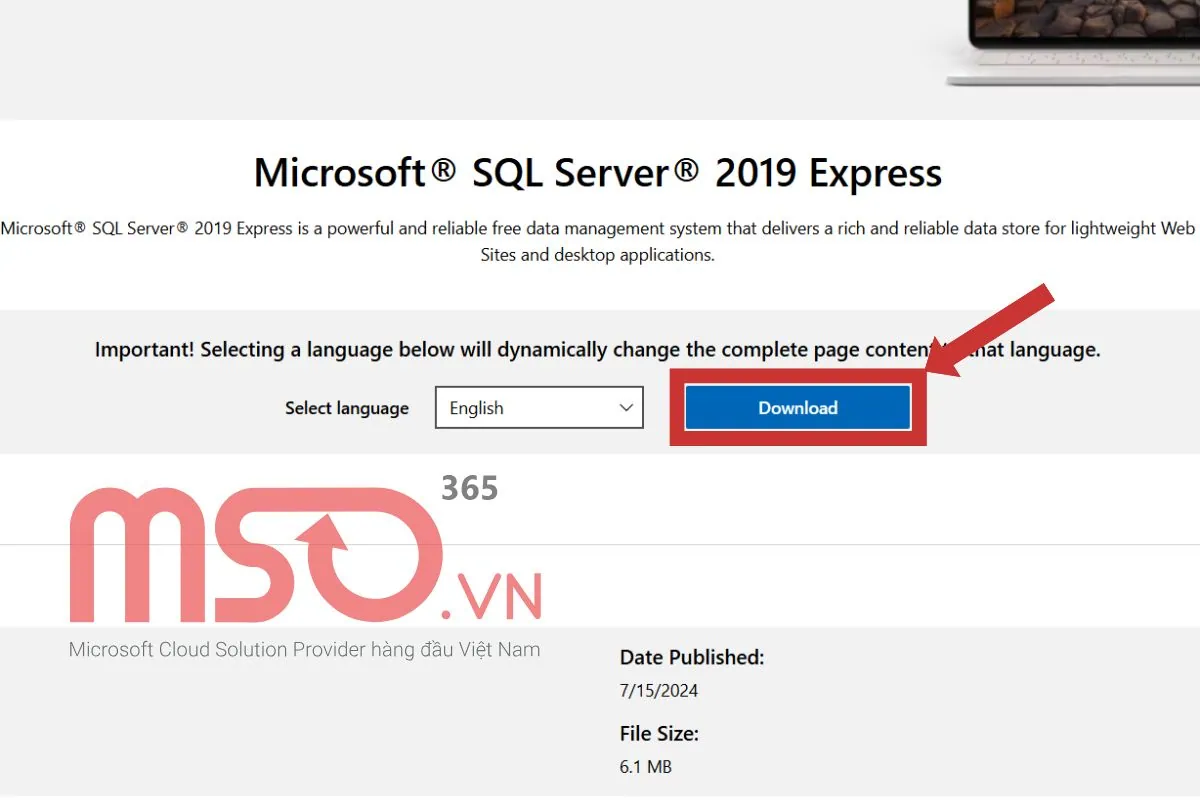 Hướng dẫn tải SQL Server 2019