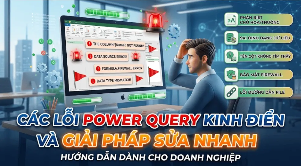 Một số lỗi cơ bản khi sử dụng Power Query