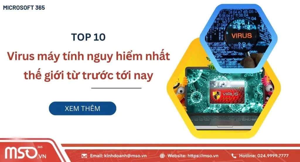 Top 10 virus máy tính nguy hiểm nhất thế giới.