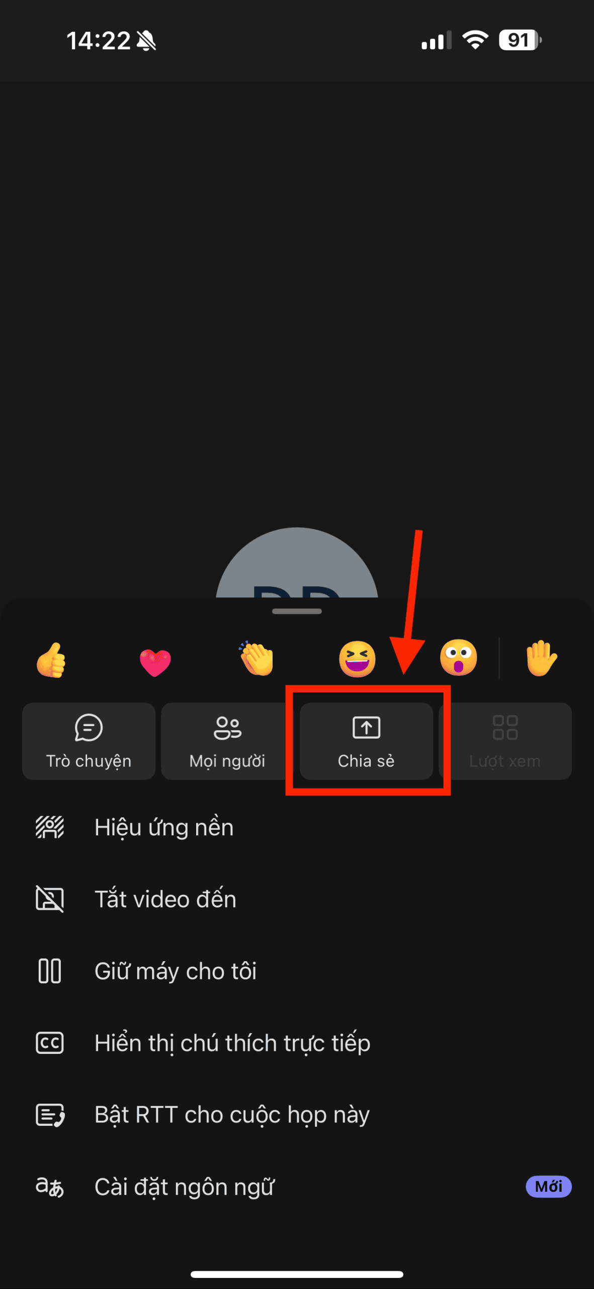 Cách share màn hình trên Teams thông qua các thiết bị di động