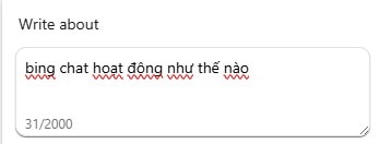 Hướng dẫn sử dụng Bing Chat