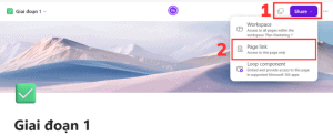 Chia sẻ Loop Page từ Loop Workspace