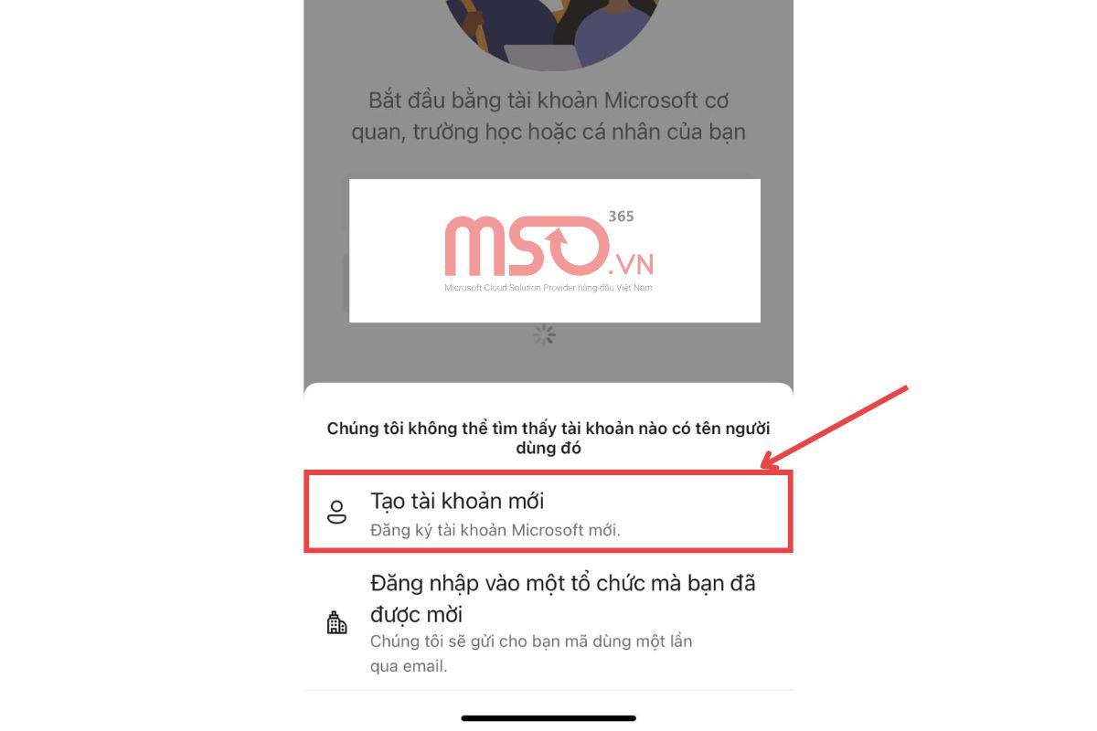 Cách tạo tài khoản Microsoft Teams trên điện thoại di động