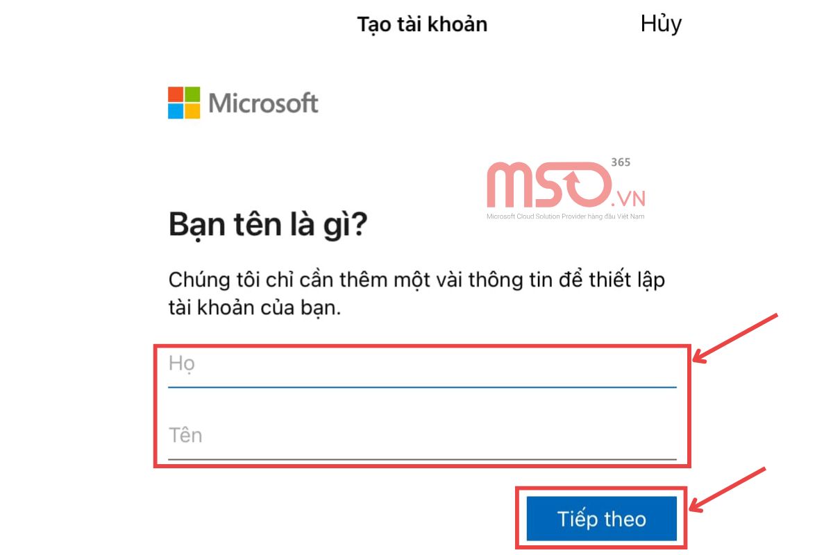 Cách tạo tài khoản Microsoft Teams trên điện thoại di động