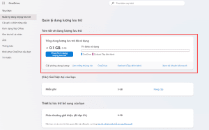 Cách kiểm tra dung lượng lưu trữ OneDrive