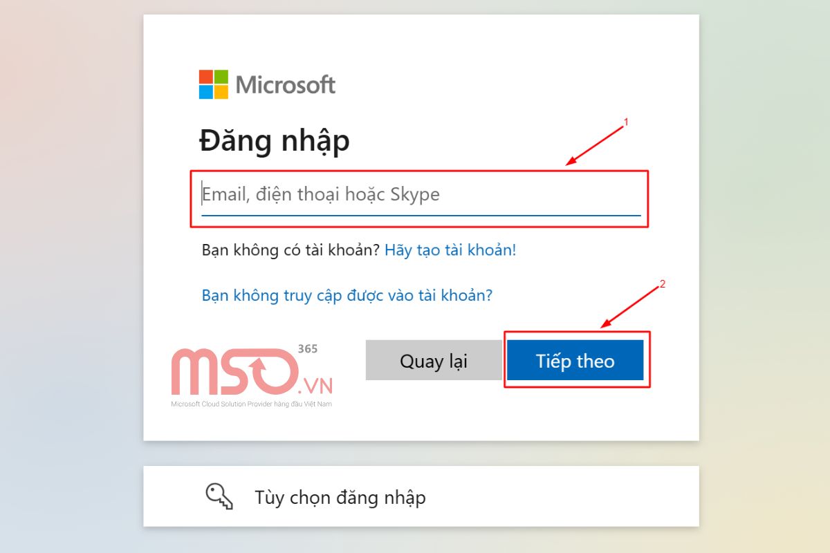 Hướng dẫn đăng nhập sau khi tạo tài khoản Teams thành công
