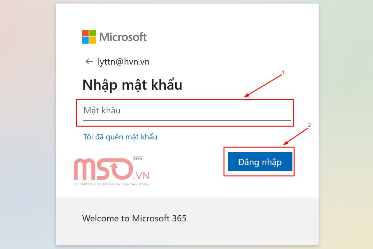 Hướng dẫn đăng nhập sau khi tạo tài khoản Teams thành công